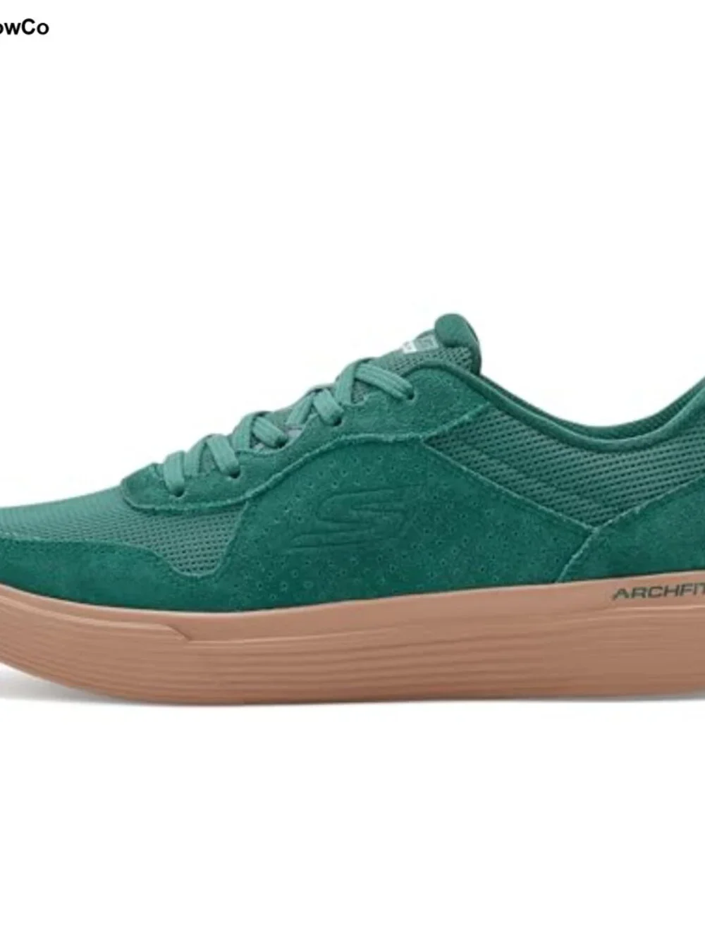 Slip-On Walking Sneakers with Arch Fit Suede Mesh